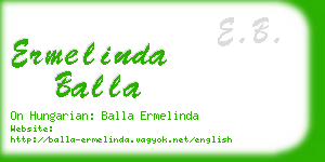 ermelinda balla business card